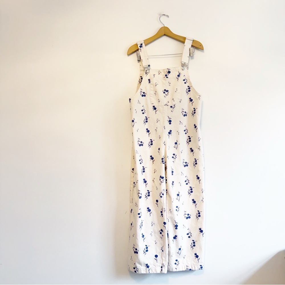 ZARA bloggers favorite floral ecru overalls - Picture 5 of 9